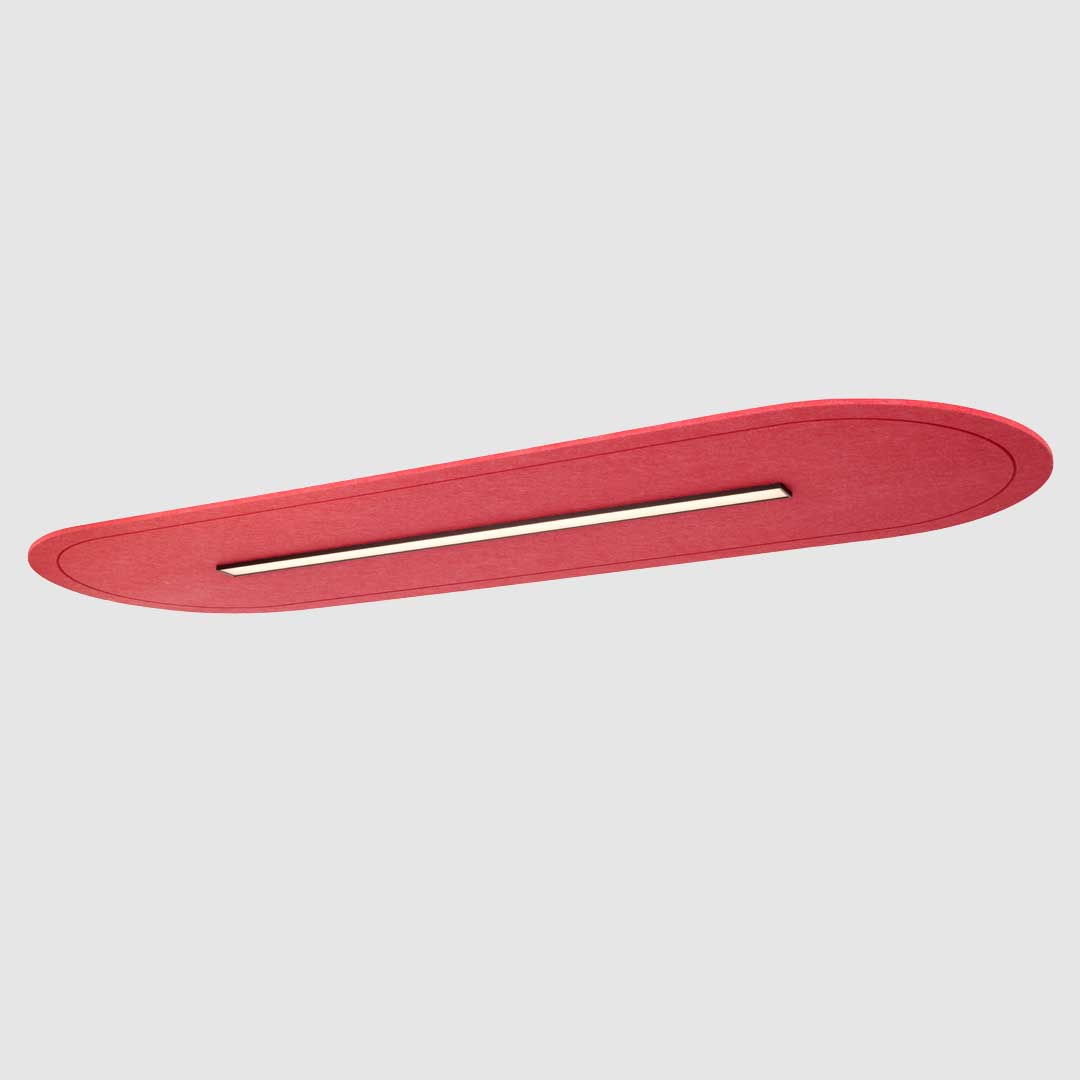 Red Acoustic light on a white background.