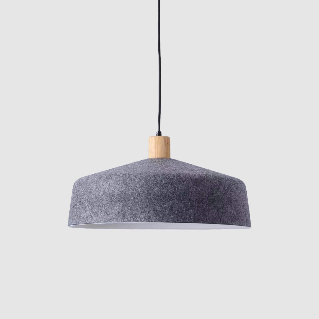 Cadence Wood Detail Felt Acoustic Pendant Light