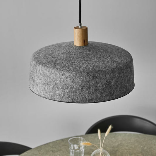 Cadence Wood Detail Felt Acoustic Pendant Light