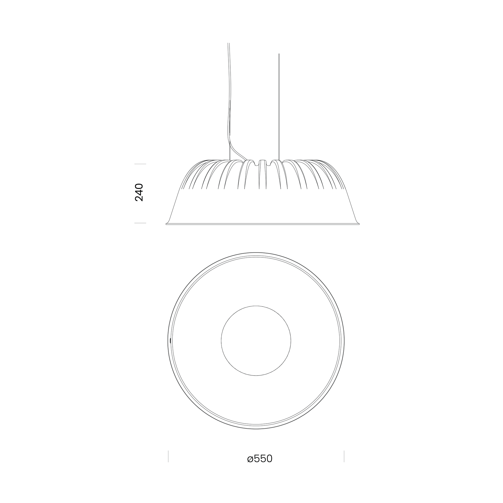 Tempo accoustic lighting dimension diagram.